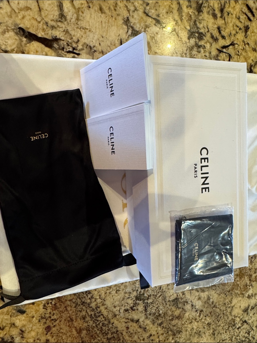 Celine Sunglasses Box + Dust Bag + Cleaning Cloth